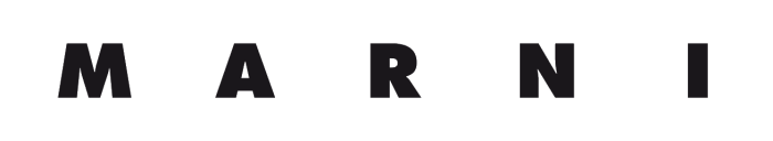 Marni logo, white background