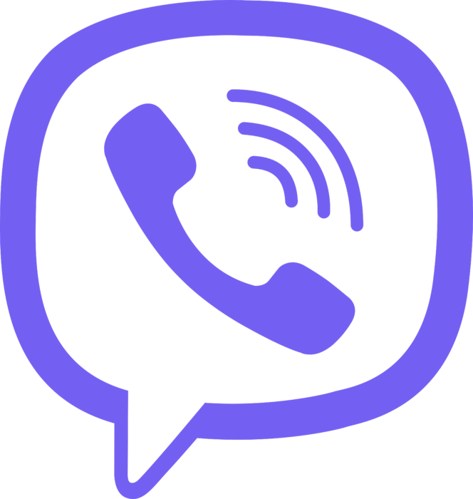 Viber white icon Logo 2018