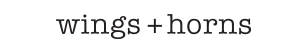 Wings + Horns logo, logotype, emblem