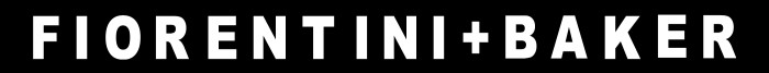 Fiorentini Baker logo, logotype, wordmark, black