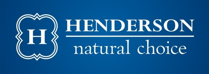 Henderson logo, logotype, emblem, blue