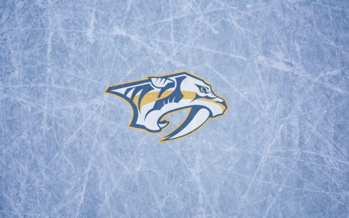 Nashville Predators wallpaper 16x10, 1920x1200, widescreen, with logo on the ice
