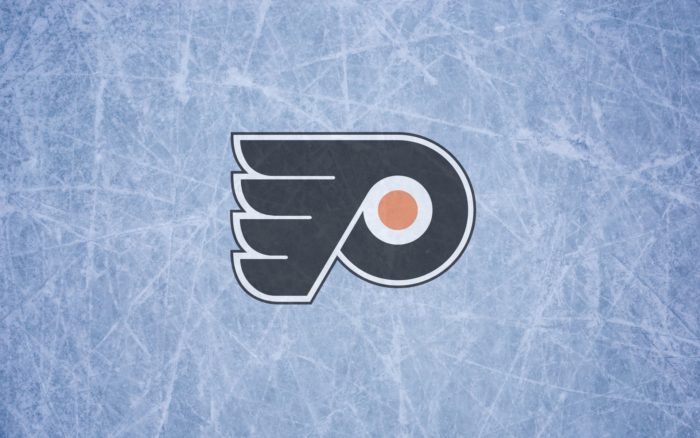 Philadelphia Flyers wallpaper with logo and ice 1920x1200px, 16x10