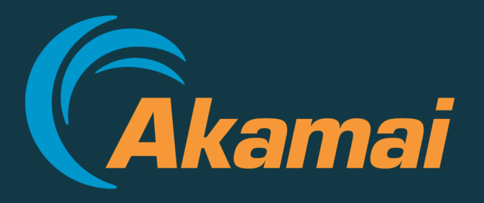 Akamai logo, blue background