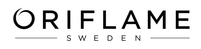 Oriflame logo, logotype, white