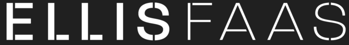 Ellis Faas logo, dark