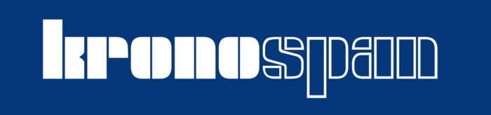 Kronospan logo, blue bg