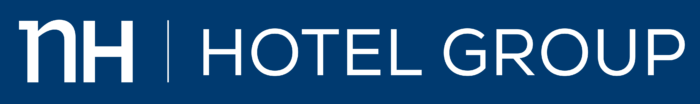 NH Hotel Group logo, blue background