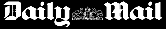 The Daily Mail logo, black bg