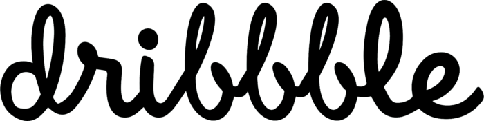 Dribbble logo, black