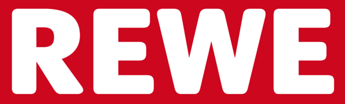 Rewe logo, red
