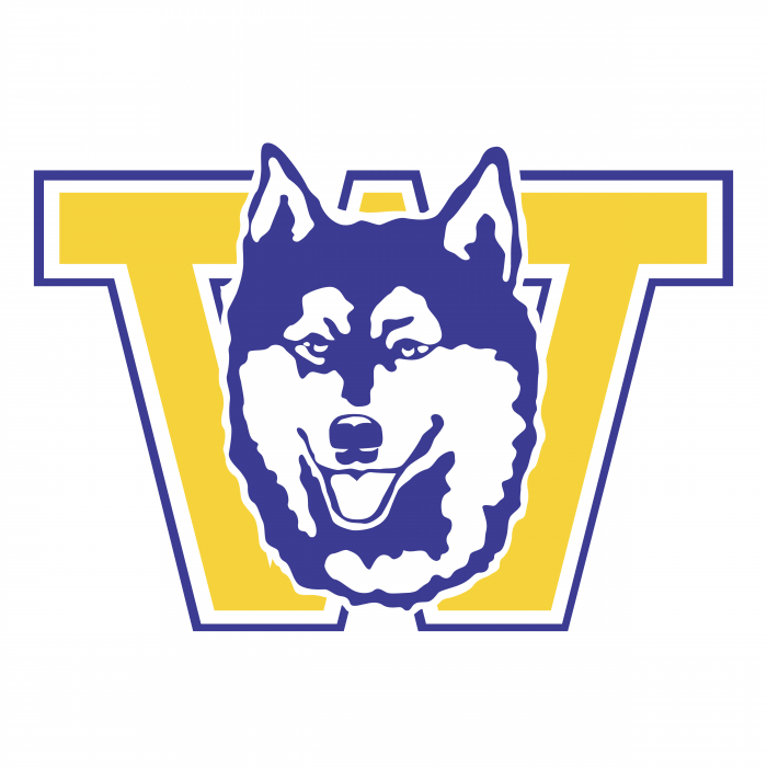 W Huskies logo yellow