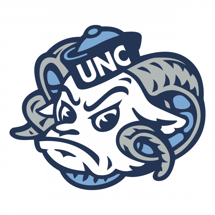 UNC Tar Heels logo bright head