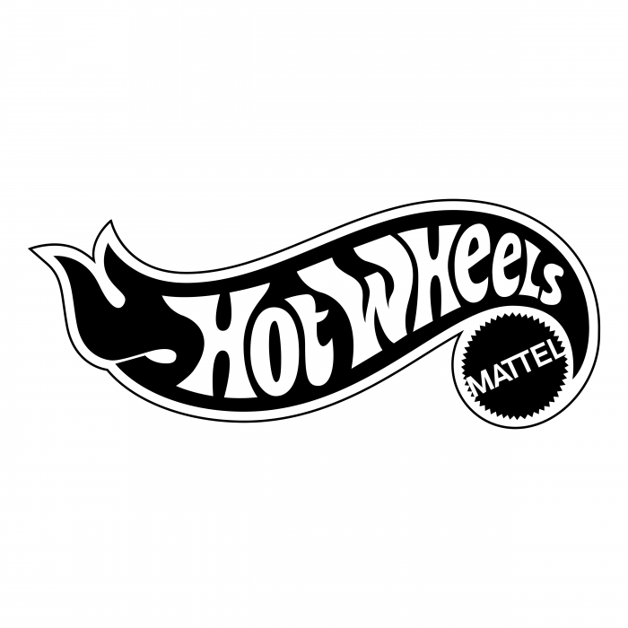 Hot Wheels logo white