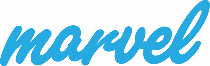 Marvel logo blue