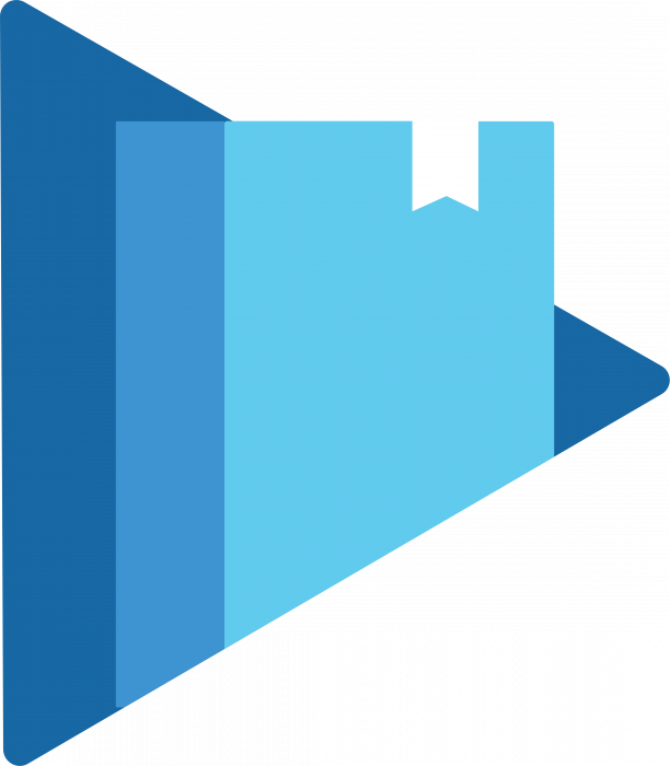Google Play Books logo blue
