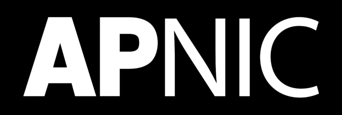 Asia Pacific Network Information Centre Logo white text