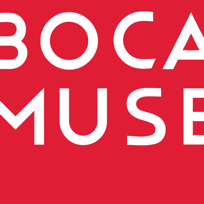 Boca Raton Museum of Art Logo white text