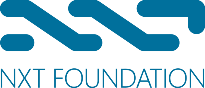 Nxt (NXT) Logo blue text