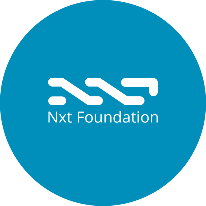 Nxt (NXT) Logo white text