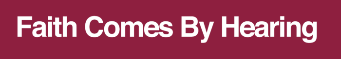 Faith Comes by Hearing Logo white text