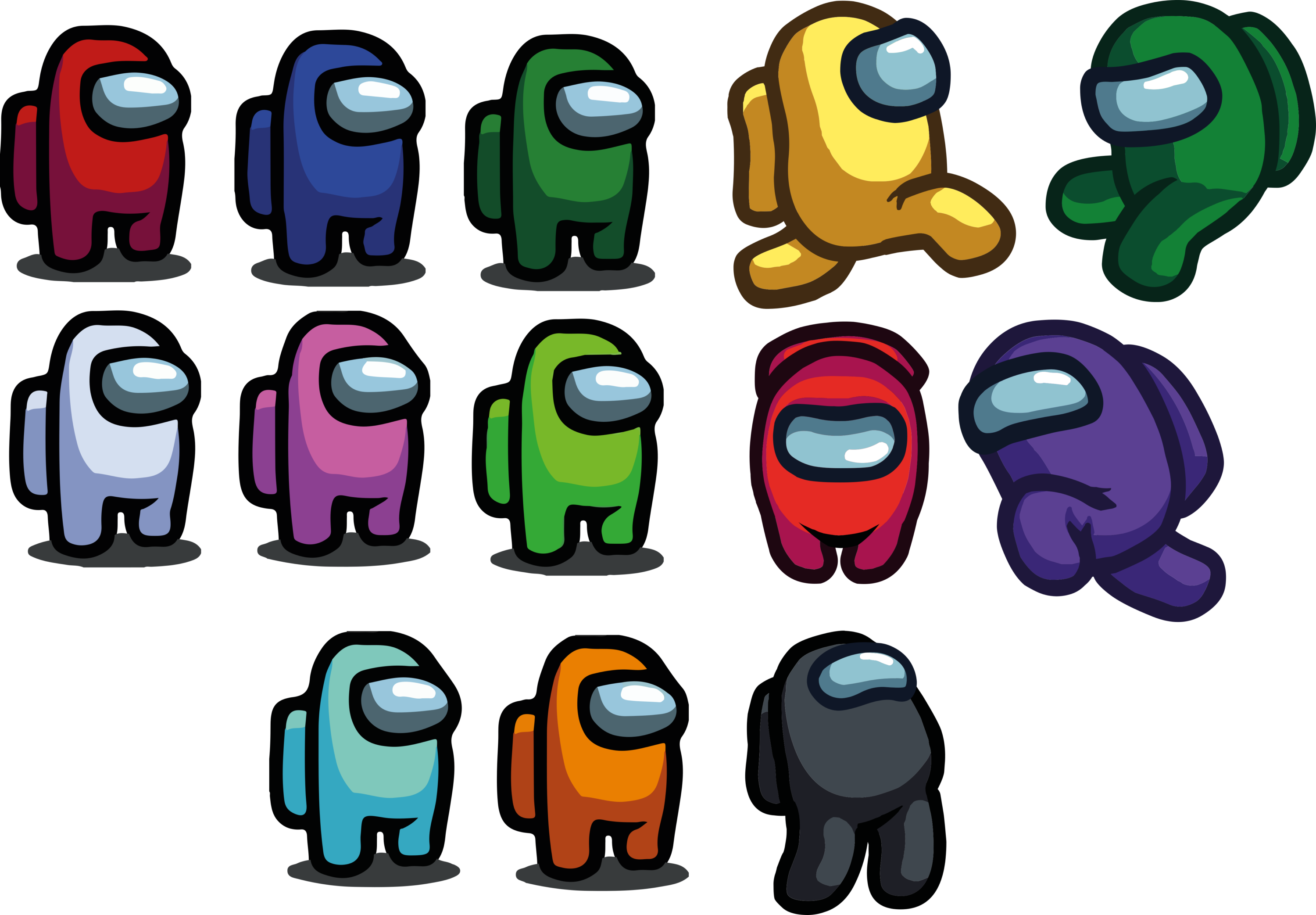 Among Us Characters Logo