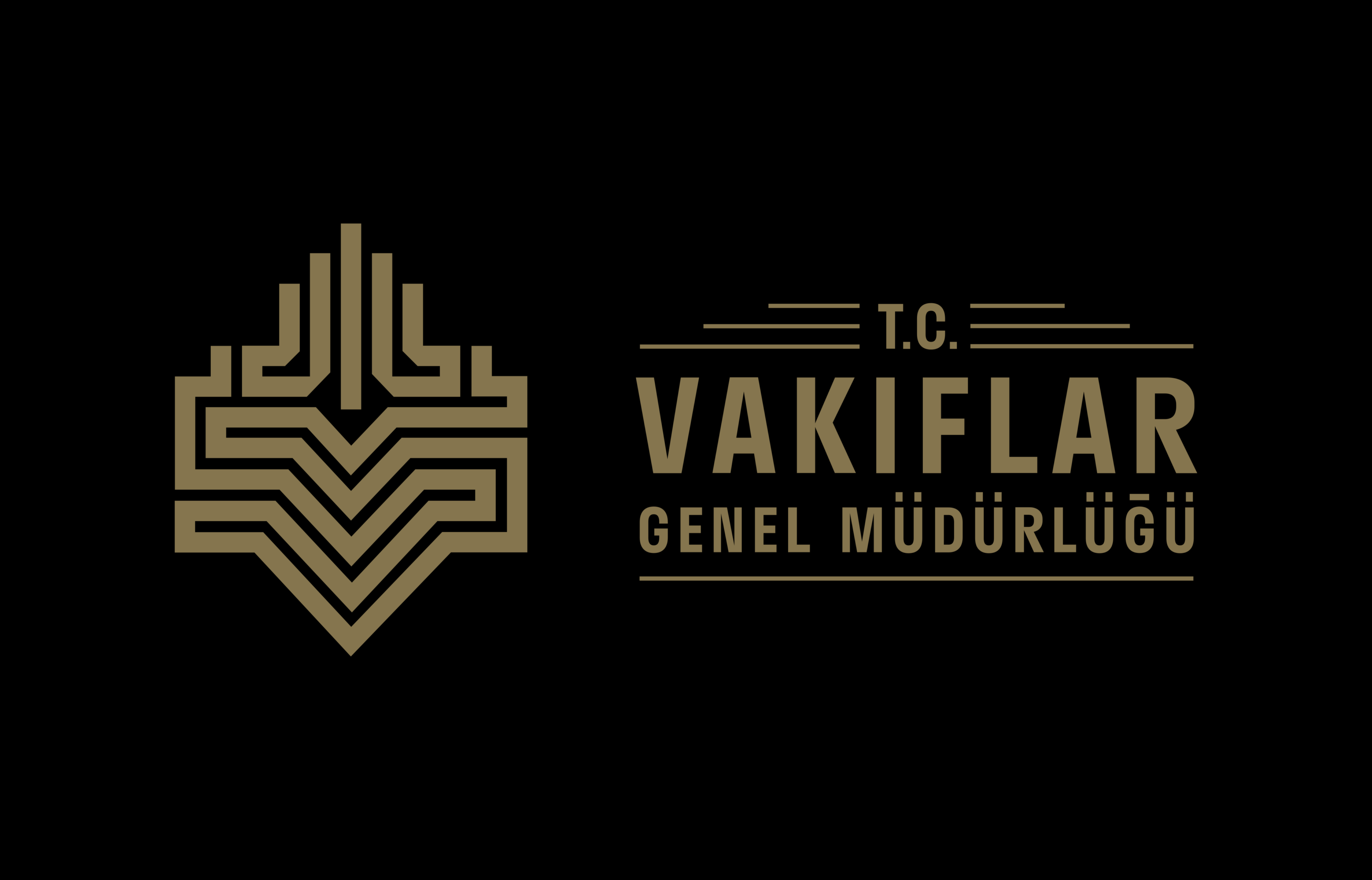 T.C. Vakıflar Genel Müdürlüğü Yeni Siyah Logo horizontally