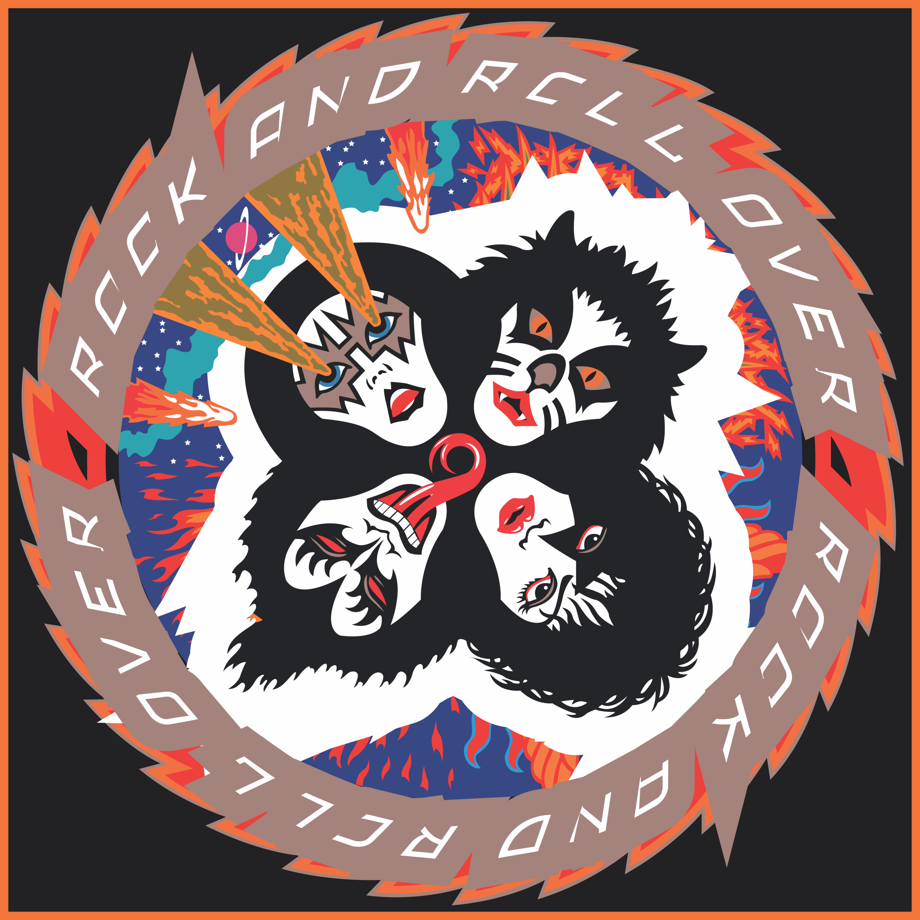 Kiss Rock and Roll Over Logo