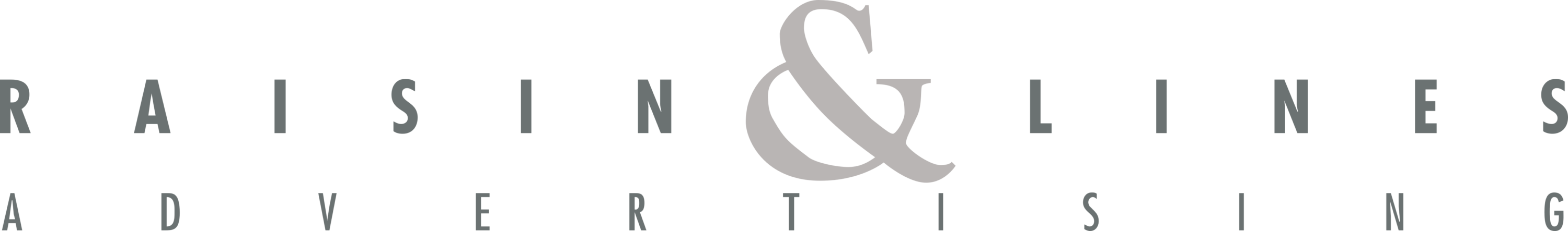 Raisin & Lines Advertising Logo